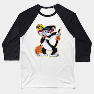 Halloween Kitty All Mine Baseball T-Shirt